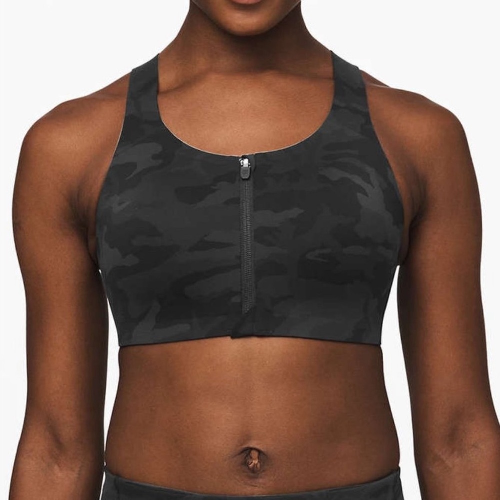 Lululemon Black Camouflage Sports Bra